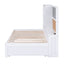Cama nido elegante de tamaño twin con almacenamiento y cama extraíble - Blanca