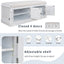 TREXM Storage Bench with Adjustable Doors and Padded Shoe Stand