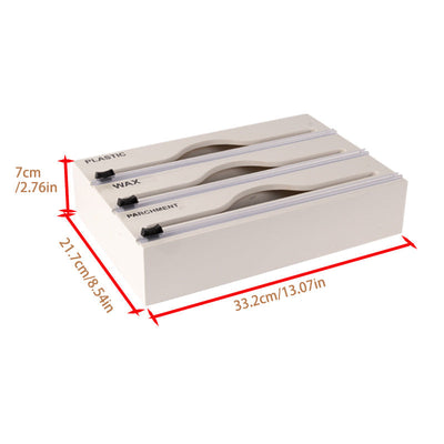 Premium Bamboo and Wood Cling Film Cutter