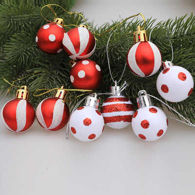 Christmas decorations Christmas trees gifts decorations mini painted Christmas balls - Korvel
