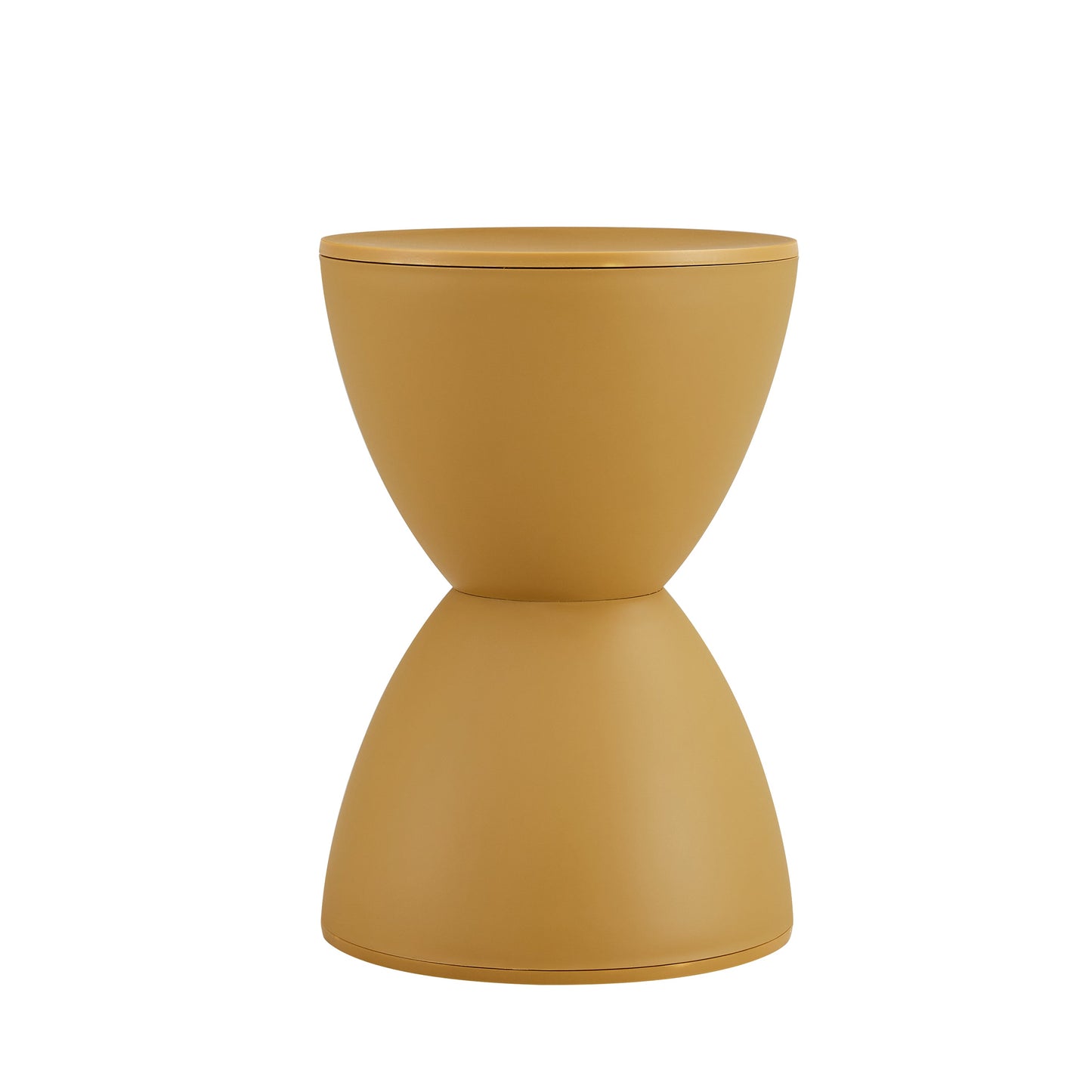 Table d'appoint en plastique jaune élégant