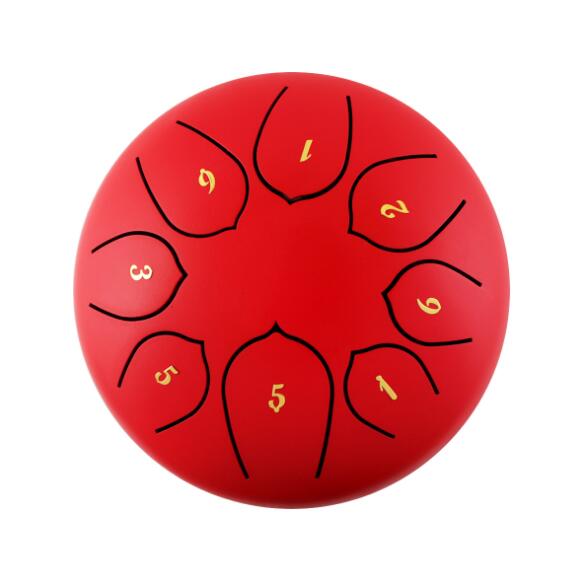 Tongue Drum 6 Inch Steel Tongue Drum Set 8 Tune Hand Pan Drum Pad Tank Sticks Carrying Bag Percussion Instruments Accessories - Korvel