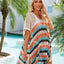 Cutout Striped Cover-Up with Tassel - Korvel