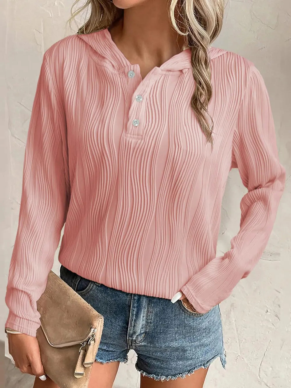 Sudadera de Manga Larga Texturizada