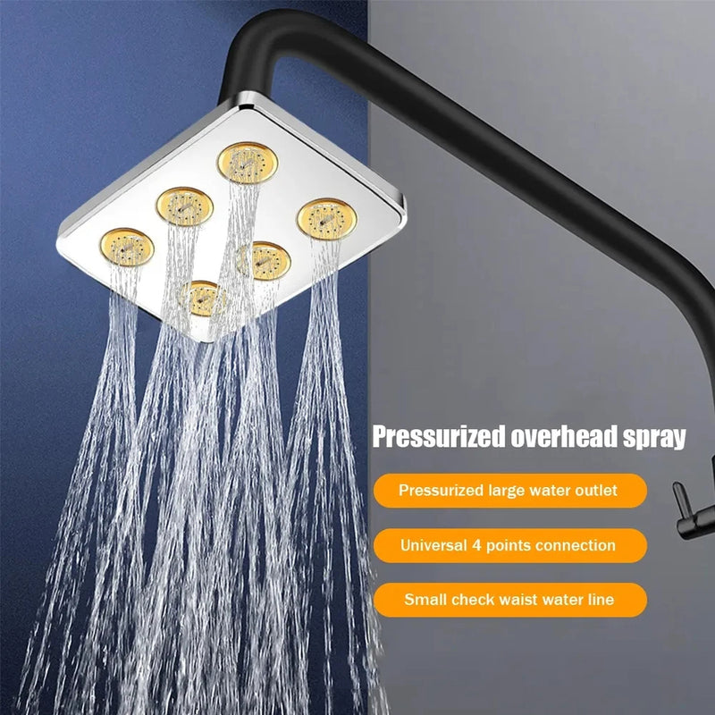 High Pressure Shower Head Water Saving Rainfall Showerhead 360 Degree Rotatable Filter Faucet Tap Shower Bathroom Accessories - Korvel