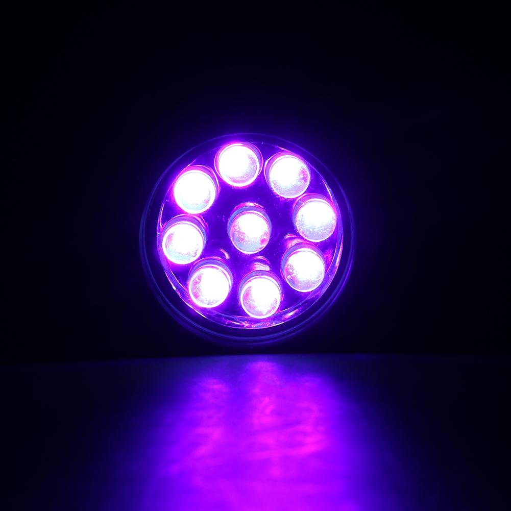 Mini Linterna UV 9LED para Detección de Tinta Invisible