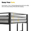 Adam Twin over Twin Metal Bunk, Black - Korvel