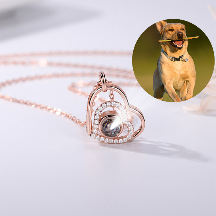 100 languages, I love you necklace, nano projection, customized color images, photos, text, love for Europe and America - Korvel