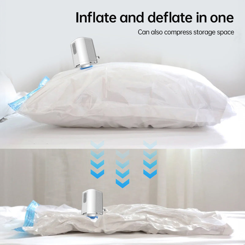 Mini Electric Pump for Inflating/Deflating Air Mattresses & Swimming Rings, Portable for Camping - Korvel