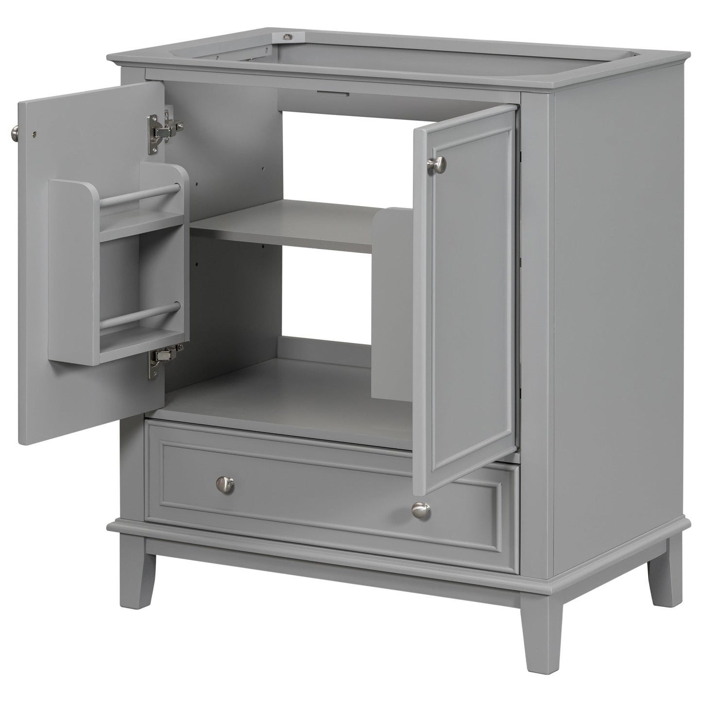 30-Inch Gray Bathroom Vanity Base Only