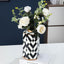 Geometric Black and White Striped Storage Jar Household Ceramic Candy Sealed Jar Vase Sundries Container Home Decoration - Korvel