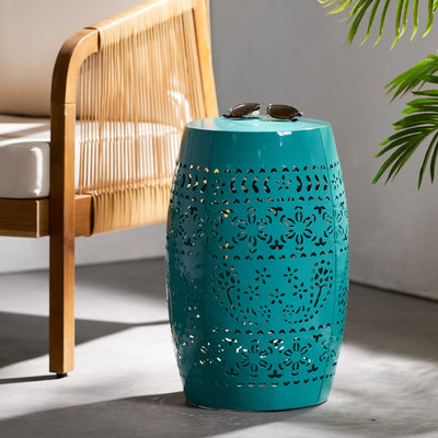 RUBY12 Side Table - Elegant Teal Accent Table