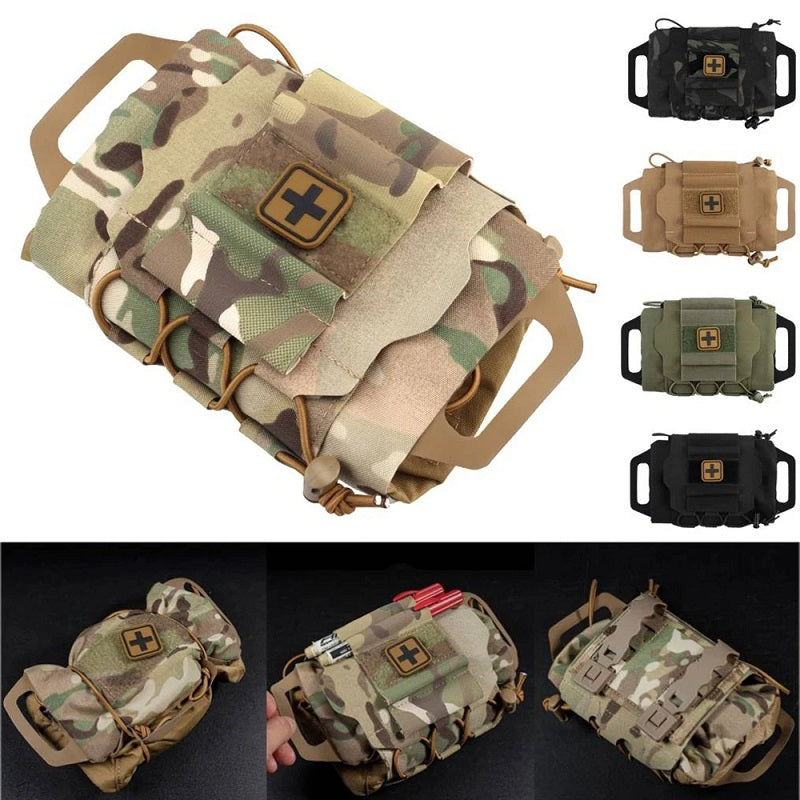 Tactical Military Pouch MOLLE Rapid Deployment First-aid Kit Survival Outdoor Hunting Emergency Bag Camping Medical Kit - Korvel