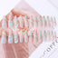 Gold Line Wave Pattern Long Ballet Nail Printed Gold Frosted Manicure Ins Matte Pop Style Contrast Color Wearing Nail - Korvel