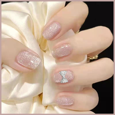 Wearing Short Cat Eye Spar Heavy Industry Butterfly Manicure Piece Removable Fake Nail Finished Product - Korvel