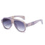 Retro Punk Men Pilot Sunglasses Fashion Rivets Decoration Gradient Eyewear Shades UV400 Women Trending Purple Sun Glasses - Korvel