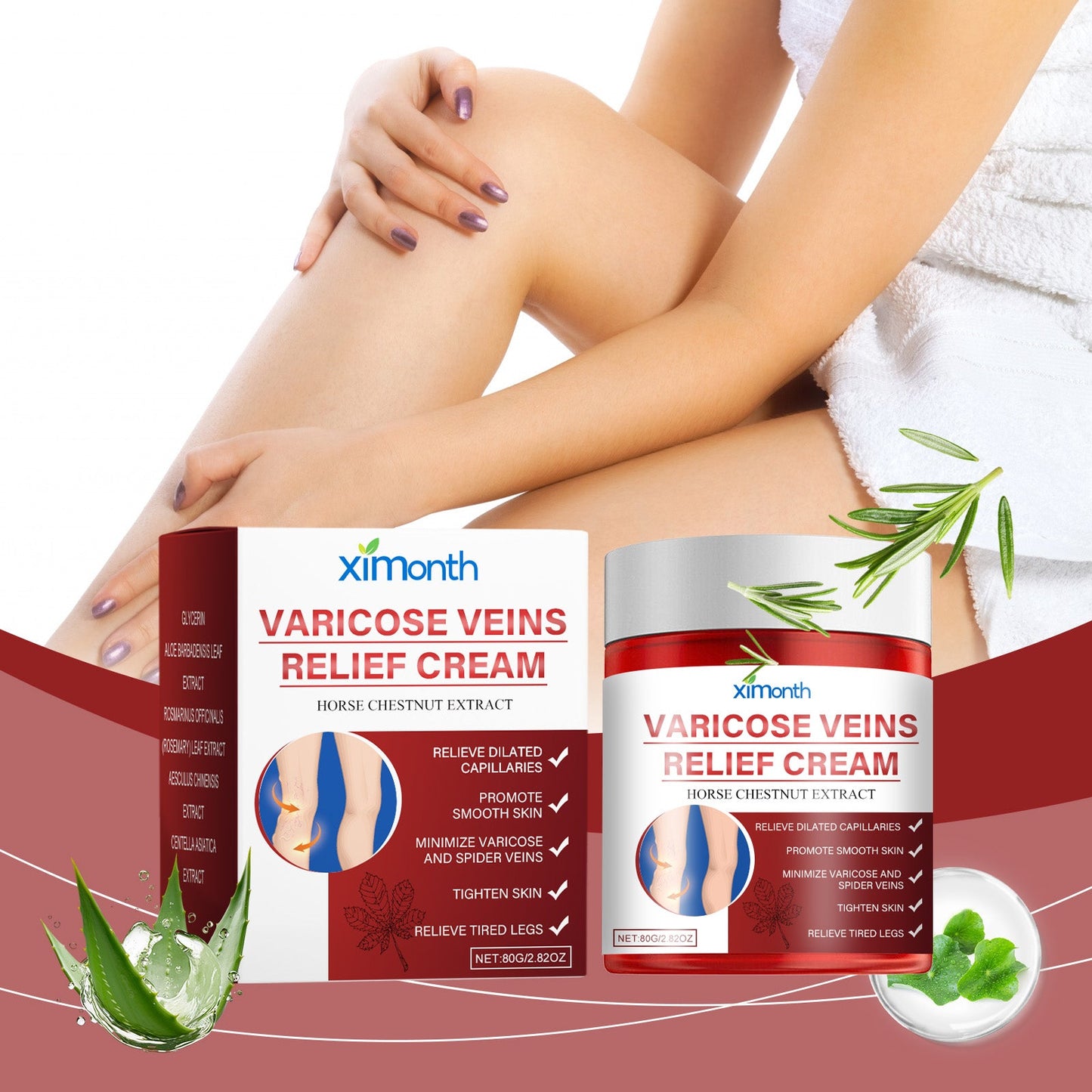 Venous Repair Cream Leg Massage To Relieve Leg Swelling Earthworm Leg Skin Body Massage Cream - Korvel