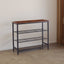 DN 4-Tier Metal Shoe Rack, Modern Multifunctional Shoe Storage Shelf with MDF Top Board, 1 pc per carton - Korvel