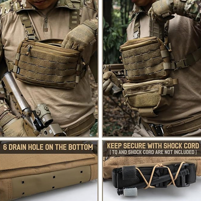 Ensemble de gilet tactique et de sac en 1000D