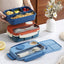 Student Japanese sealed four-compartment plastic lunch box bento box microwaveable lunch box - Korvel