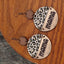 Wooden Leopard Round Shape Earrings - Korvel
