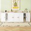 Full Size Murphy Bed with Shelves and USB Ports - White