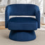 Swivel Barrel Chair, Velvet Accent Armchair 360 Degree Swivel Club Chair for Living Room Bedroom Reception Room - Korvel