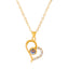 Diamond studded heart-shaped projection necklace in 100 languages. I love you, heart-shaped pendant, couple necklace - Korvel