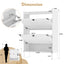 Elegant White Shoe Cabinet with 2 Flip Drawers
