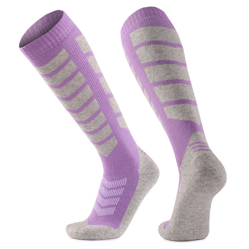 Merino Wool Socks Long Tube Professional Ski Socks Thickened Warm Full Wool Hoop Anti slip Pressure Sports Socks Breathable - Korvel
