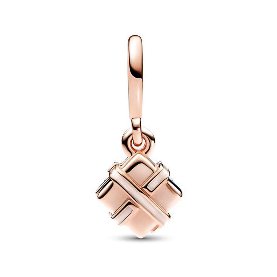 Pan Jiazhu Rose Gold Openable Birthday Gift Box Pendant Bow Ribbon Cute Gift Accessories - Korvel
