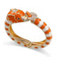Bracelet ouvert en émail éléphant élégant