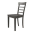 TOPMAX 5-piece square wooden pendant light expandable dining table set with 4 ladder back chairs  Gray - Korvel