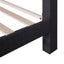 Queen Size Upholstered Platform Bed with Storage & LED, Dark Gray