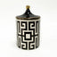 Gold Plated Stripe Ceramic Storage Jar Home Scented Candle Bottle Wedding Candy Gift Jar Cosmetic Jewelry Storage Bottle Decor - Korvel
