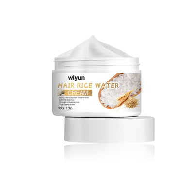 WIYUN Hair Rice Water Cream, Scalp Massage Hydrating And Moisturizing Hair Roots Repair Dry Hair Impetuous Smooth Hair Care - Korvel