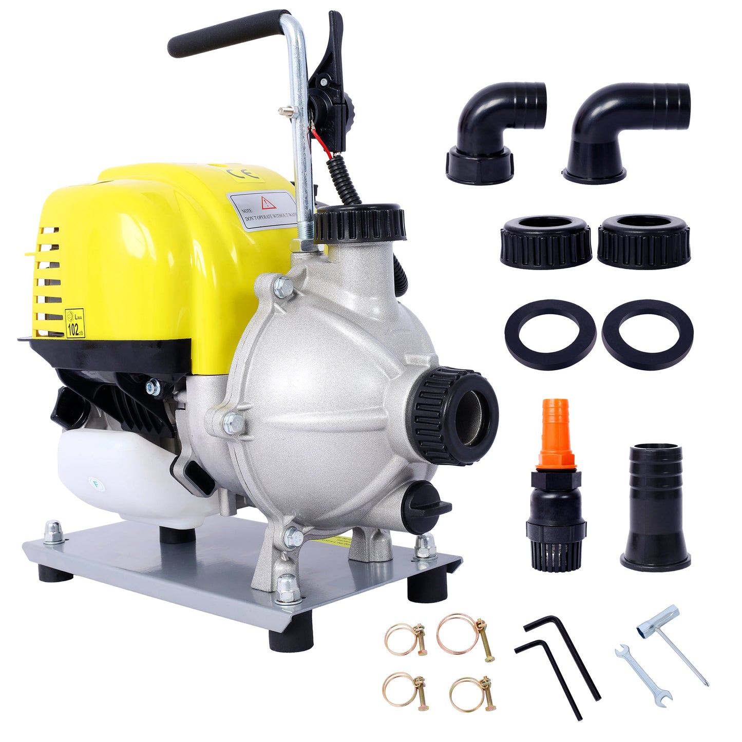 38CC four stroke gasoline water pump, 1.5-inch portable gas powered water pump, commercial engine water pump, 8500r/min - Korvel