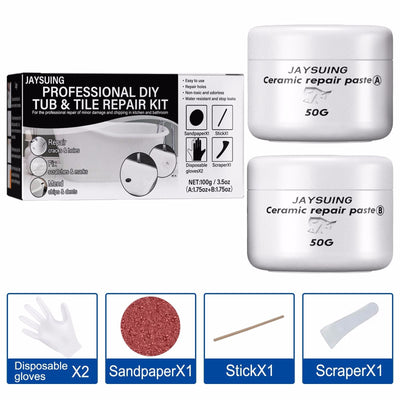 Jaysuing Tile repair agent ceramic paste tile glue adhesive toilet marble pit glaze repair agent - Korvel