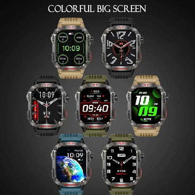 GZYR 2.01" Screen Smart Watch Men Bluetooth Call 600 mAh Sports Waterproof Heart rate Blood Oxygen SmartWatch For Huawei Xiaomi - Korvel