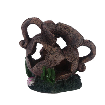 Water grass landscaping resin skull reptile toy hidden room aquarium fish tank ornaments - Korvel