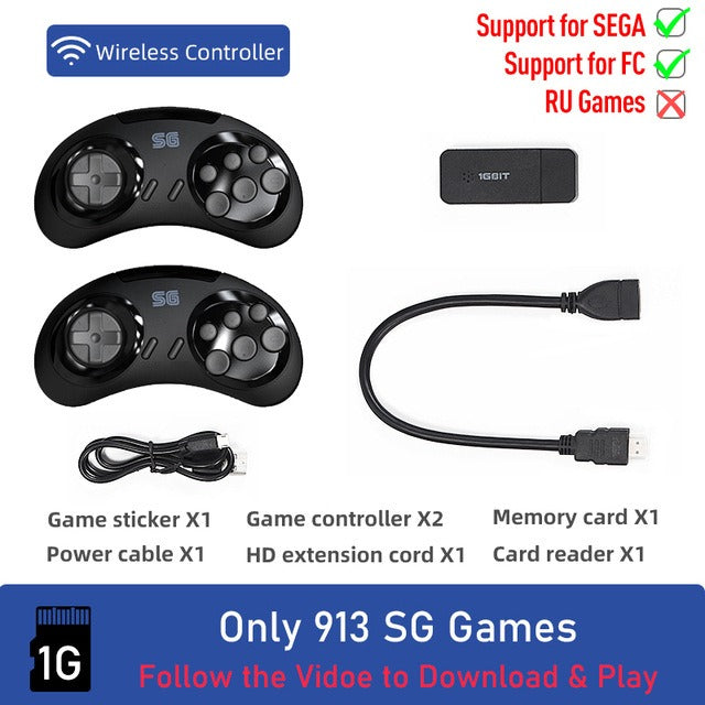 Console de jeu rétro MD Sega 16 bits classique