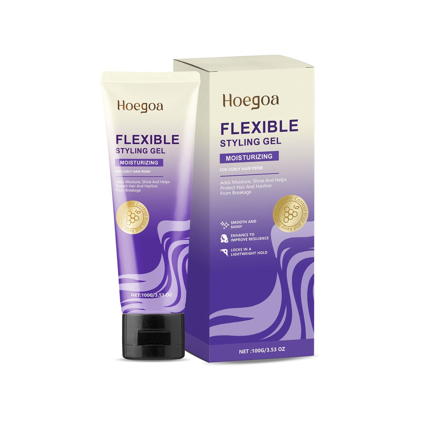Curl Styling Gel Hair Moisturizing Light Refreshing Curl Styling Long Lasting Care Gel - Korvel