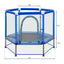 55'' Toddlers Trampoline with Safety Enclosure Net and Balls, Indoor Outdoor Mini Trampoline for Kids - Korvel