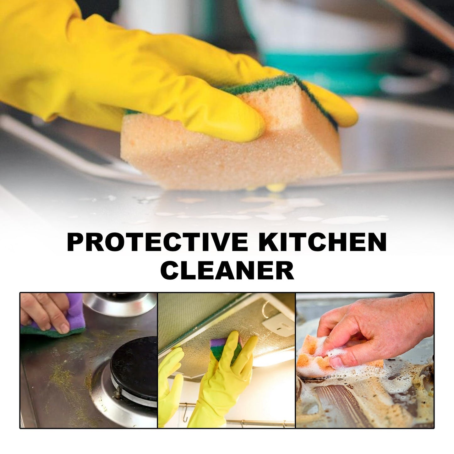 JAKEHOE Protective Kitchen Cleaner, Multi-Purpose Kitchen Stove Hood Heavy Oil Cleaning Dirt - Korvel