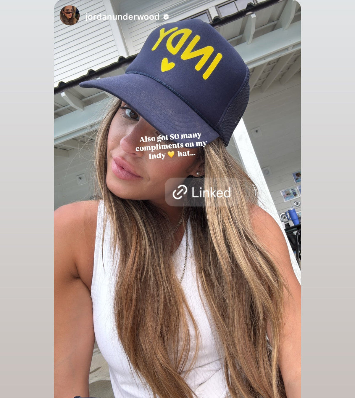 Casquette Trucker Imprimée I Love Indy