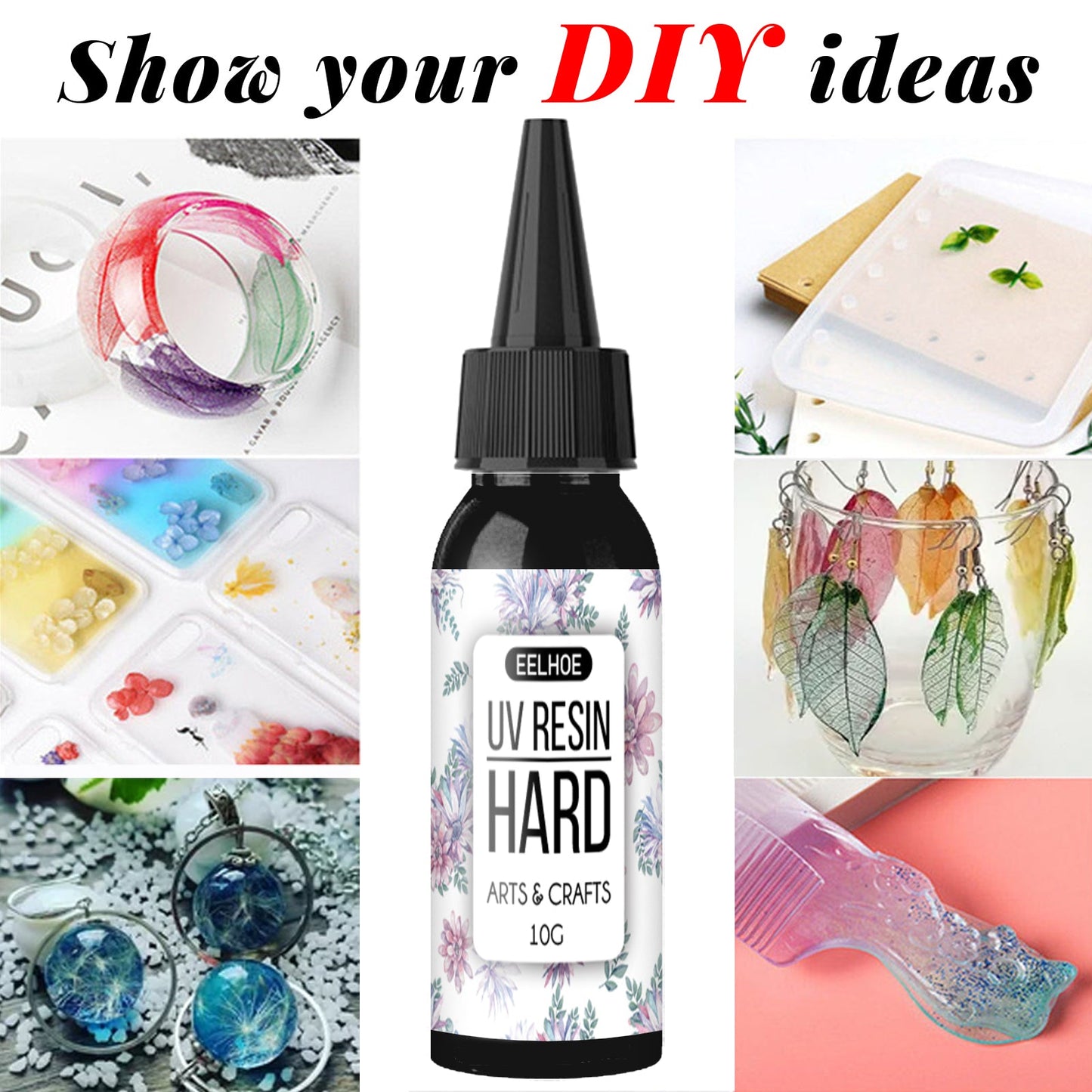 Uv Resin Glue Flower Acrylic Ceramic Adhesive Uv Manual Diy Curing Adhesive - Korvel
