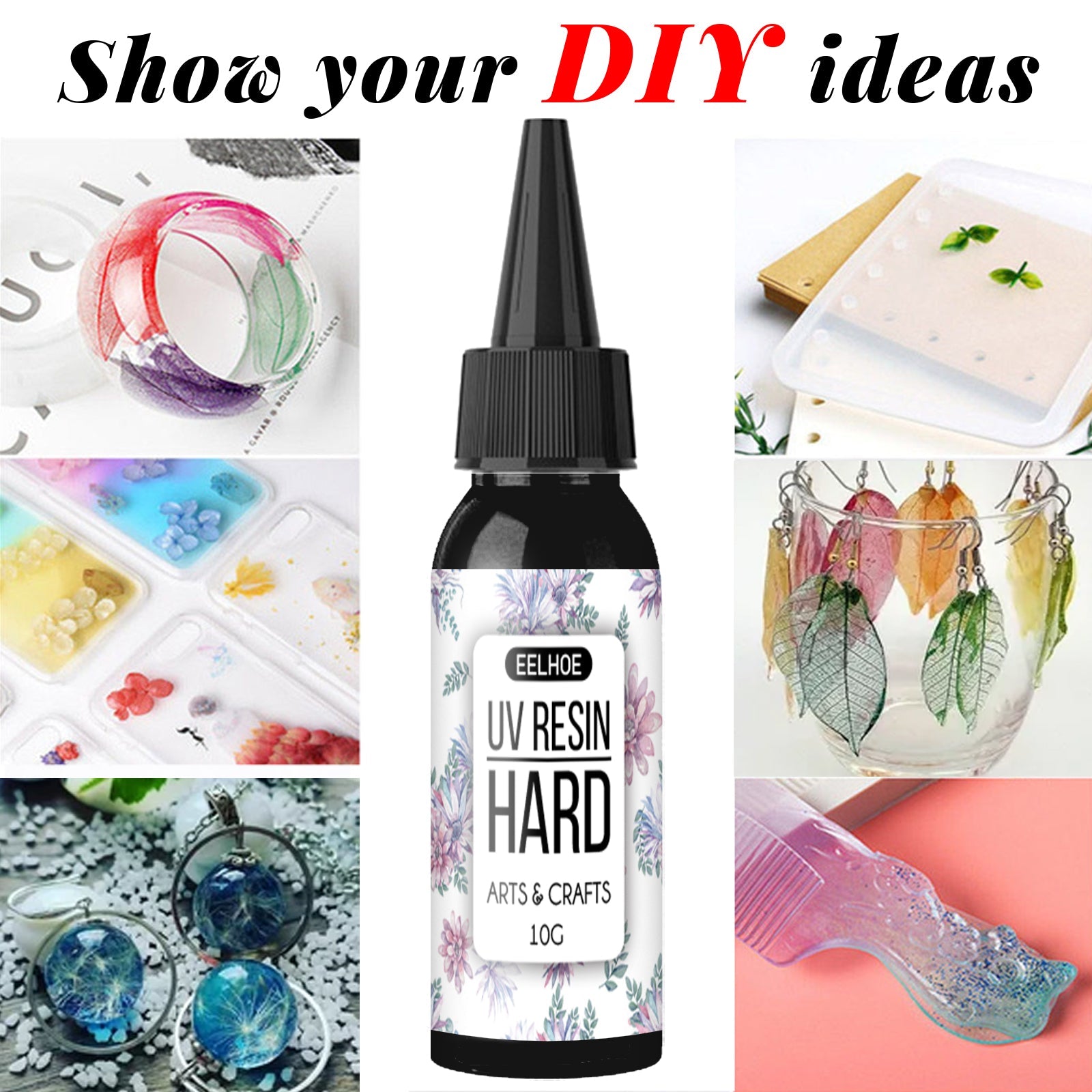 Uv Resin Glue Flower Acrylic Ceramic Adhesive Uv Manual Diy Curing Adhesive - Korvel