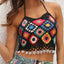 Geometric Halter Neck Swim Top - Korvel