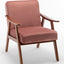 Mid-Century Modern Chair, Living Room Chair with Solid Wood Frame, Accent Chair Extra-Thick Backrest, Wingback Chair for Bedroom - Korvel