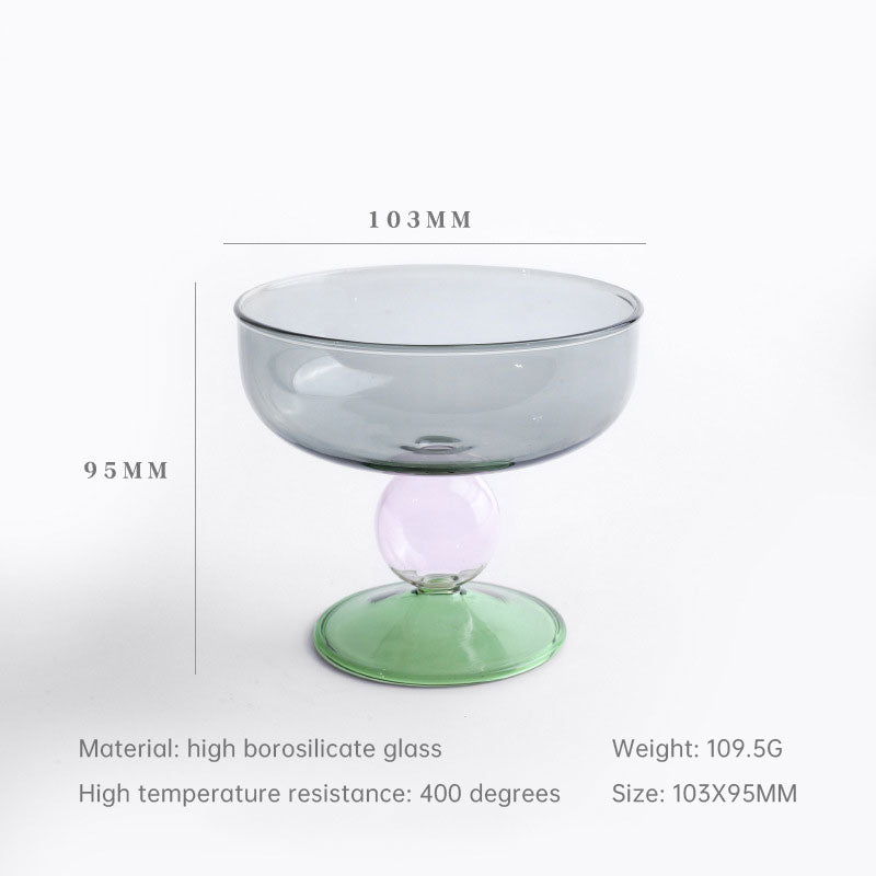 Elegant Heat-Resistant Stained Glass Dessert Bowl